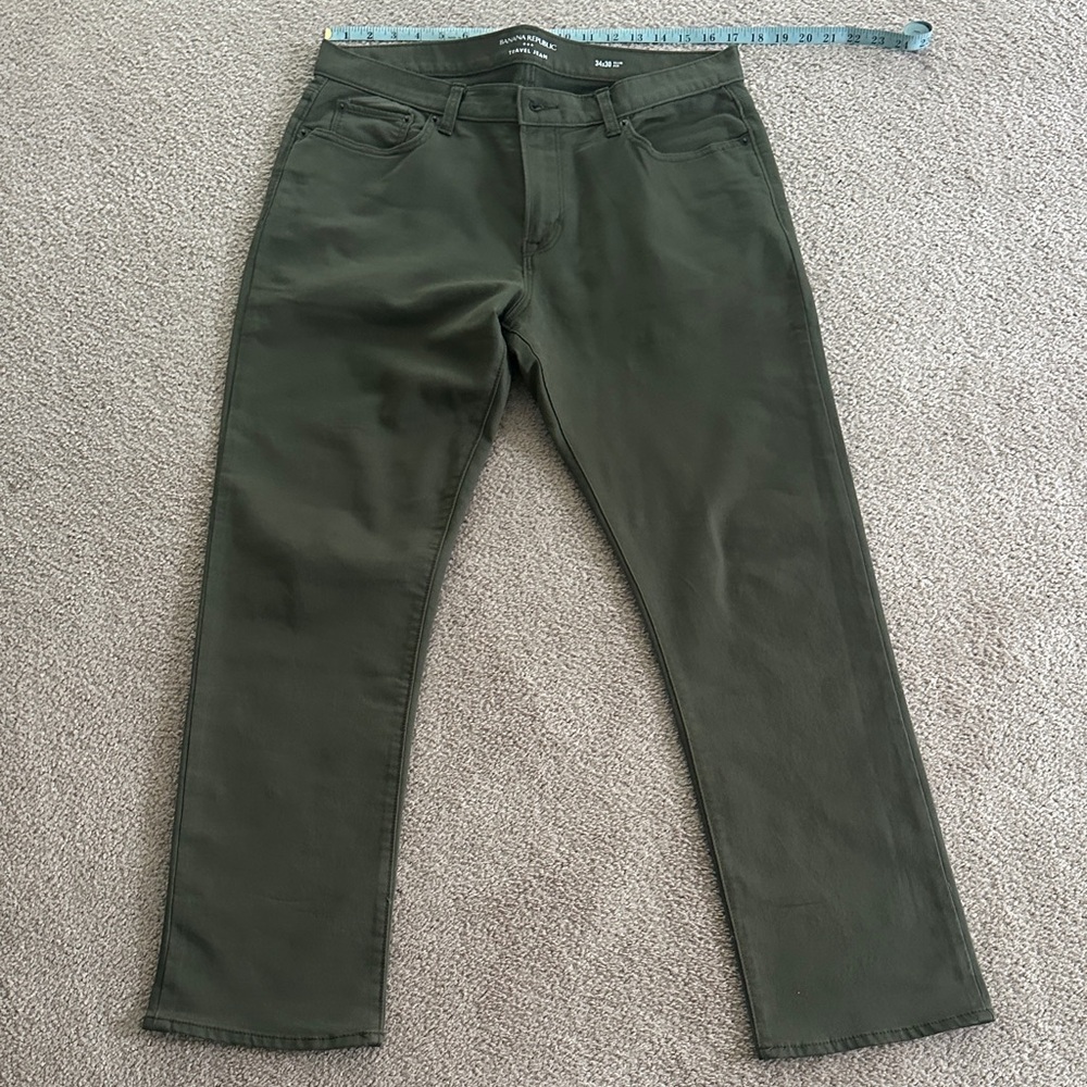 Banana Republic Forest Green Travel Jeans